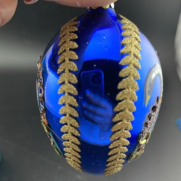 Joan Rivers Glass Russian Egg Christmas Ornaments Classics Collection - Picture 2 of 3